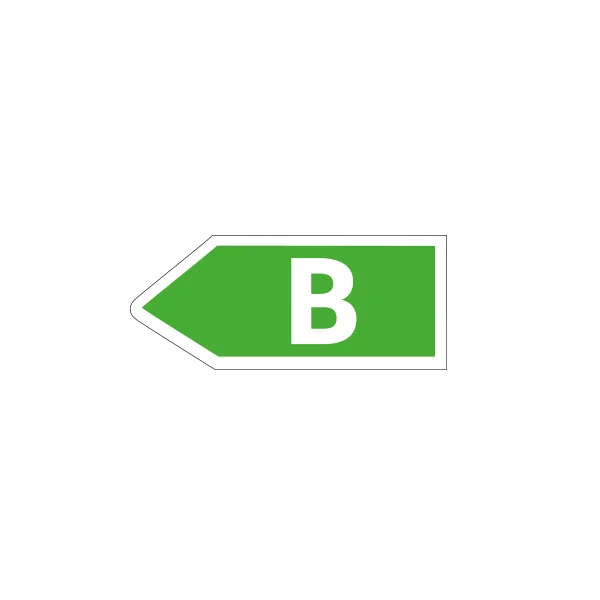 B sticker groen full color