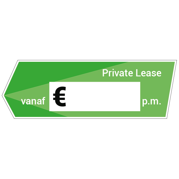 Private Lease vanaf sticker groen full color