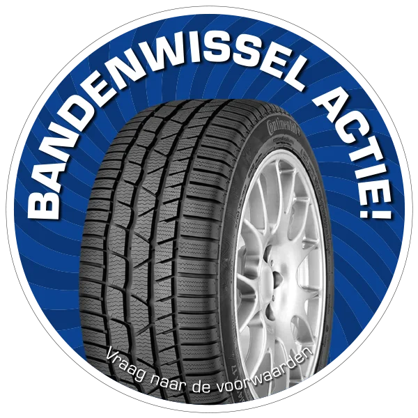 Bandenwissel actie sticker full color