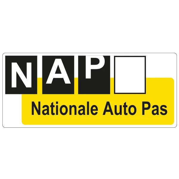 Nationale Auto Pas NAP sticker full color